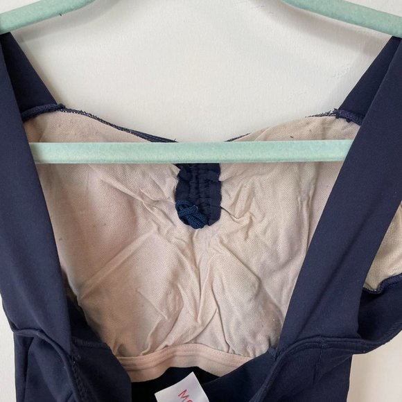 Blue Sleeveless Bodysuit with Sweetheart Neckline - Picture 3 of 4